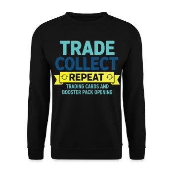 Trade Collect Repeat Trading Cards And Booster - Unisex Sweatshirt - black - Front - Alina (178cm) & Michal (187cm)