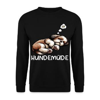 Dog Tired Shih tzu Shih tzus Shih tzu Owner - Unisex Sweatshirt - black - Front - Alina (178cm) & Michal (187cm)