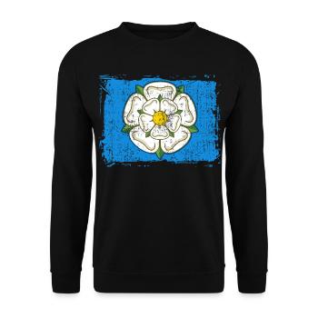 Yorkshire Rose Flag Nord de l’Angleterre Royaume-Uni - Sweat-shirt Unisexe - noir - Devant - Alina (178cm) & Michal (187cm)