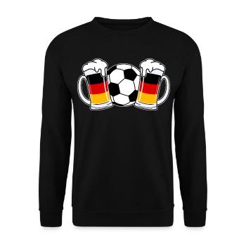 Football Allemagne Beer - Sweat-shirt Unisexe - noir - Devant - Alina (178cm) & Michal (187cm)