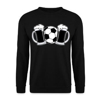 Bière de football - Sweat-shirt Unisexe - noir - Devant - Alina (178cm) & Michal (187cm)