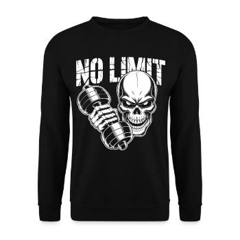 No Limit Gym - Unisex Pullover - Schwarz - Vorne - Alina (178cm) & Michal (187cm)