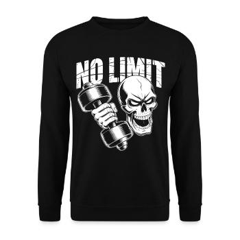 No Limit Gym - Unisex Pullover - Schwarz - Vorne - Alina (178cm) & Michal (187cm)