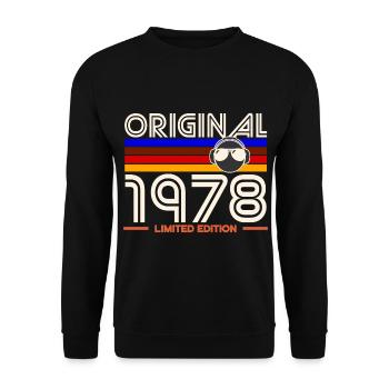 Original 1978 Retro Limited Edition - Unisex Sweatshirt - black - Front - Alina (178cm) & Michal (187cm)