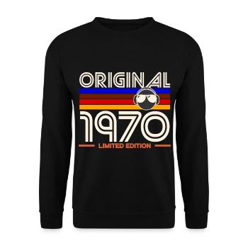 Original 1970 Limited Edition - Unisex Sweatshirt - black - Front - Alina (178cm) & Michal (187cm)