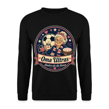 Oma Ultras - Unisex Pullover - Schwarz - Vorne - Alina (178cm) & Michal (187cm)
