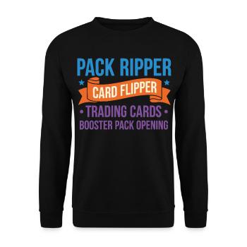 Pack Ripper Card Flipper Trading Cards Booster - Unisex Sweatshirt - black - Front - Alina (178cm) & Michal (187cm)