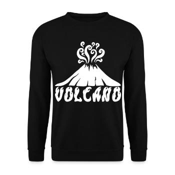 Volcan blanc - Sweat-shirt Unisexe - noir - Devant - Alina (178cm) & Michal (187cm)
