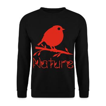 Nature Awakens (Red) - Unisex Sweatshirt - black - Front - Alina (178cm) & Michal (187cm)