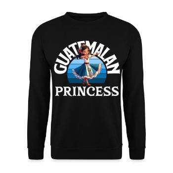 Guatemala Flagge T-Shirt Stolz & Heimat Chapín - Unisex Pullover - Schwarz - Vorne - Alina (178cm) & Michal (187cm)