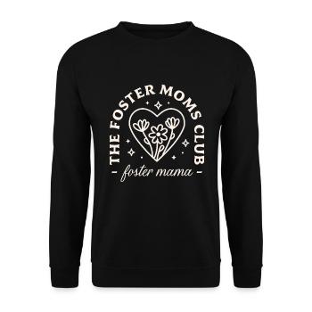 Foster care mom club mother - Unisex Sweatshirt - black - Front - Alina (178cm) & Michal (187cm)