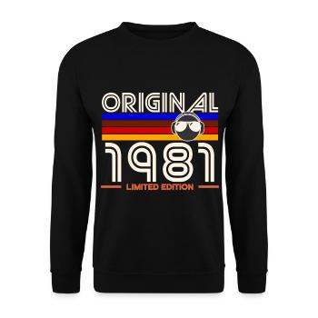 Original 1981 Retro Limited Edition - Sweat-shirt Unisexe - noir - Devant - Alina (178cm) & Michal (187cm)
