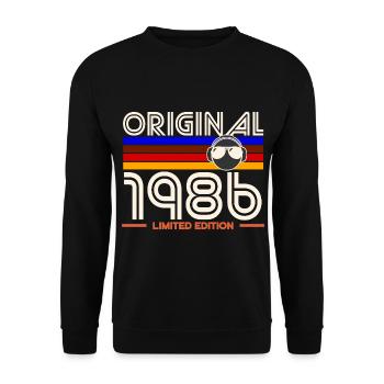 Originale limitierte Ausgabe von 1986 - Unisex Pullover - Schwarz - Vorne - Alina (178cm) & Michal (187cm)