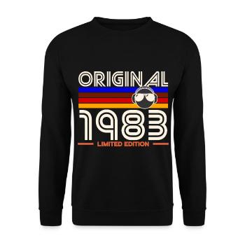 Original 1983 Édition Vintage - Sweat-shirt Unisexe - noir - Devant - Alina (178cm) & Michal (187cm)
