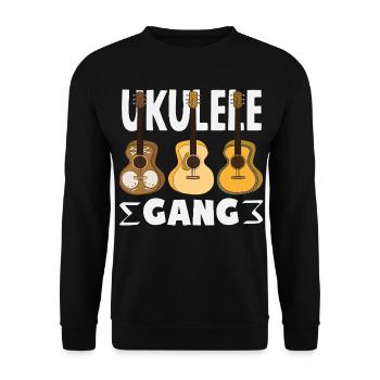 Ukulele Gang Hawaii Guitariste Musicien et musicien de groupe - Sweat-shirt Unisexe - noir - Devant - Alina (178cm) & Michal (187cm)