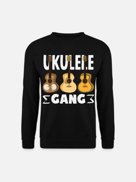 Ukulele Gang Hawaii Gitarre Musiker Band Spieler - Unisex Pullover - Schwarz