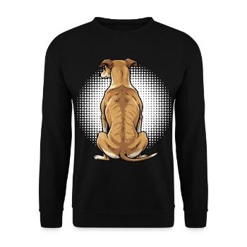 Whippet Windhund Whippets Windhundbesitzer - Unisex Pullover - Schwarz - Vorne - Alina (178cm) & Michal (187cm)