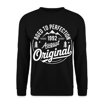 August 1992 – Legende der Gipfel und Berge - Unisex Pullover - Schwarz - Vorne - Alina (178cm) & Michal (187cm)