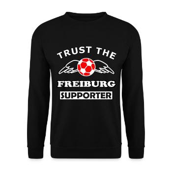 Trust Freiburg Supporter - Unisex Sweatshirt - black - Front - Alina (178cm) & Michal (187cm)
