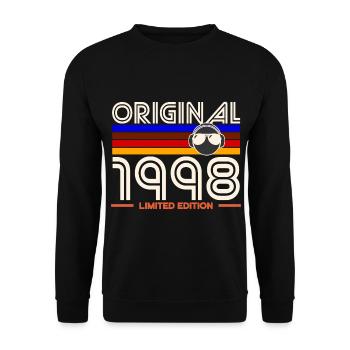 Original 1998 Limited Edition Retro - Unisex Pullover - Schwarz - Vorne - Alina (178cm) & Michal (187cm)