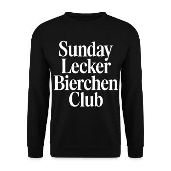 Sunday Lecker Bierchen Club - Unisex Pullover - Schwarz - Vorne - Alina (178cm) & Michal (187cm)