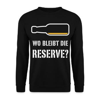 Where is the reserve? (Beer / Beer / NEG 2C) - Unisex Sweatshirt - black - Front - Alina (178cm) & Michal (187cm)