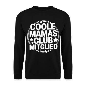 Coole Mamas Club Mitglied T-Shirt - Unisex Pullover - Schwarz - Vorne - Alina (178cm) & Michal (187cm)