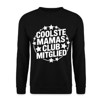 Coolste Mamas Club Mitglied - Unisex Pullover - Schwarz - Vorne - Alina (178cm) & Michal (187cm)