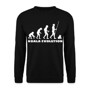 Évolution du koala - Sweat-shirt Unisexe - noir - Devant - Alina (178cm) & Michal (187cm)