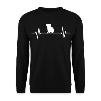 Koala ECG Heartbeat Love - Sweat-shirt Unisexe - noir - Devant - Alina (178cm) & Michal (187cm)