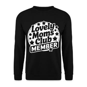 Lovely Moms Club Mitglied - Unisex Pullover - Schwarz - Vorne - Alina (178cm) & Michal (187cm)