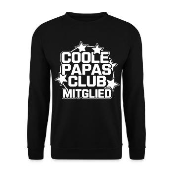 Cooler Papa Club Mitglied - Unisex Pullover - Schwarz - Vorne - Alina (178cm) & Michal (187cm)