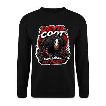 Devil Coot Boilie Thief Karpfenfischen - Unisex Pullover - Schwarz - Vorne - Alina (178cm) & Michal (187cm)