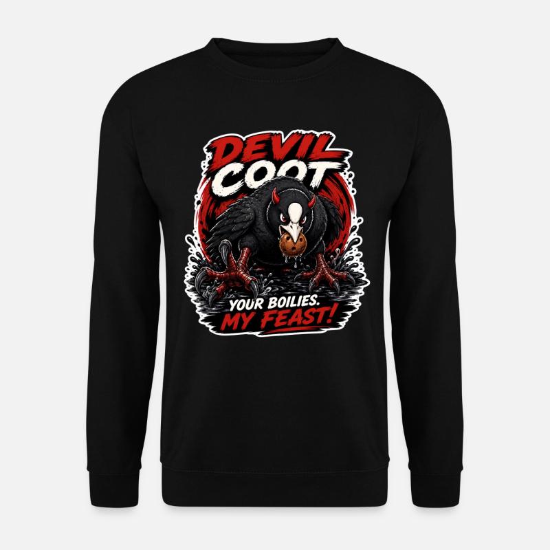 Devil Coot Boilie Thief Karpfenfischen - Unisex Pullover - Schwarz