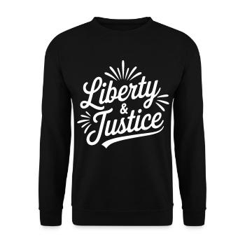 Scénario de Liberté & Justice - Sweat-shirt Unisexe - noir - Devant - Alina (178cm) & Michal (187cm)