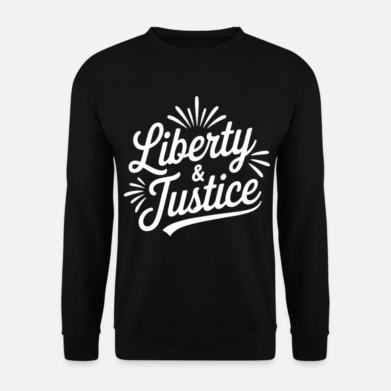 Freedom & Justice Script - Unisex Sweatshirt - black