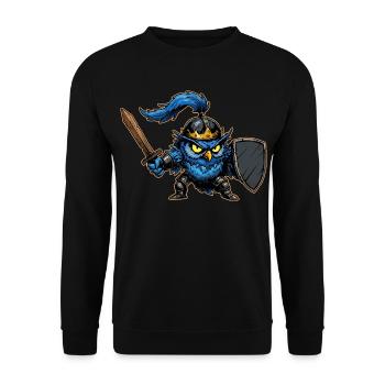 Festival médiéval de la Knight Owl Rhen Faire Drôle - Sweat-shirt Unisexe - noir - Devant - Alina (178cm) & Michal (187cm)