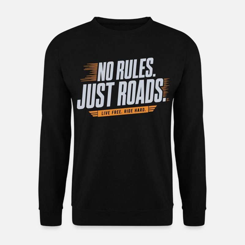 No Rules Just Roads - Unisex Sweatshirt - black