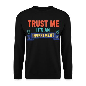 Trust Me Its An Investment Trading Card Collector - Unisex Sweatshirt - black - Front - Alina (178cm) & Michal (187cm)