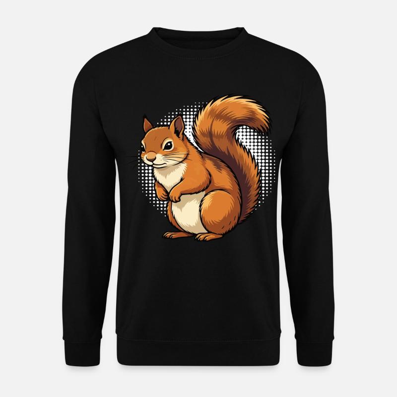 Eichhörnchen Eichhorn Eichhörnchenliebhaber Nager - Unisex Pullover - Schwarz