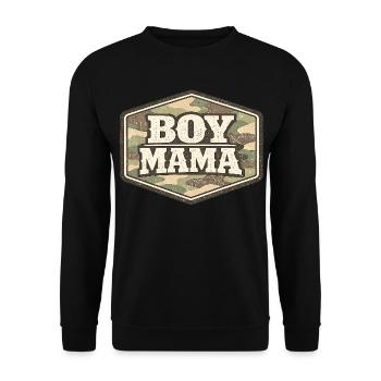 Boy Mama Camouflage | Boy's Mom Gift - Unisex Sweatshirt - black - Front - Alina (178cm) & Michal (187cm)