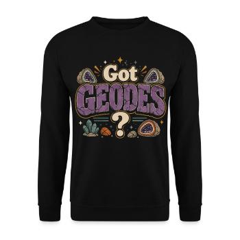 Géologue géoscientifique géoscience a des géodes ? - Sweat-shirt Unisexe - noir - Devant - Alina (178cm) & Michal (187cm)