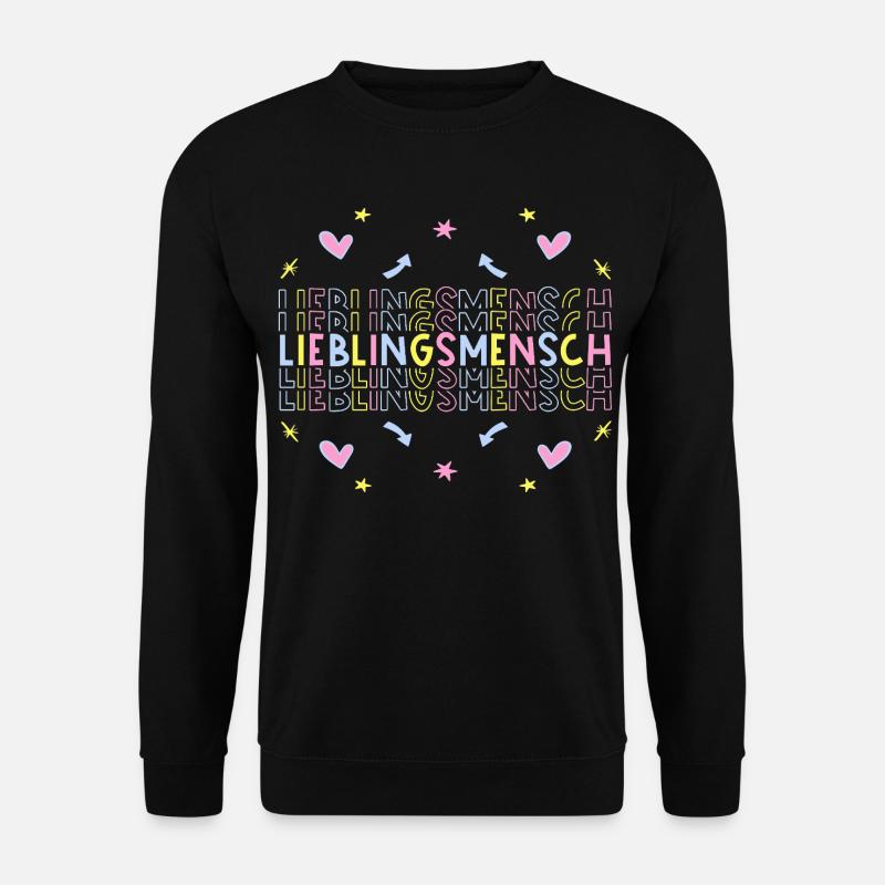 Lieblingsmensch - Herzensmensch - Unisex Pullover - Schwarz