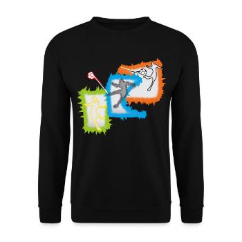Joueurs de football - Sweat-shirt Unisexe - noir - Devant - Alina (178cm) & Michal (187cm)