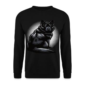 Black German Shepherd German Shepherd Owner - Unisex Sweatshirt - black - Front - Alina (178cm) & Michal (187cm)