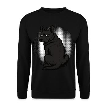 Black German Shepherd German Shepherd Owner - Unisex Sweatshirt - black - Front - Alina (178cm) & Michal (187cm)