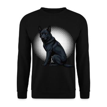 Black German Shepherd German Shepherd Owner - Unisex Sweatshirt - black - Front - Alina (178cm) & Michal (187cm)
