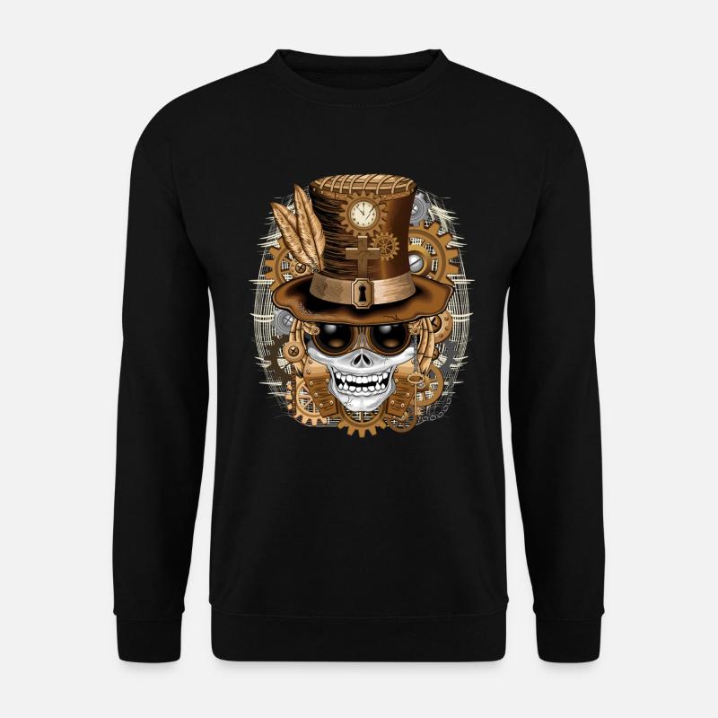 Skull Steampunk Voodoo - Unisex Sweatshirt - black