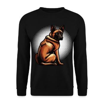 Malinois Belgian Shepherd Malinois Owner - Unisex Sweatshirt - black - Front - Alina (178cm) & Michal (187cm)