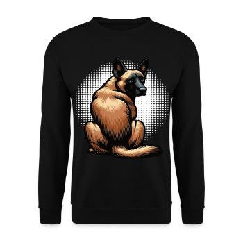 Malinois Belgian Shepherd Malinois Owner - Unisex Sweatshirt - black - Front - Alina (178cm) & Michal (187cm)